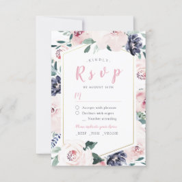 Blühende Blütenblüte Blütenhochzeit RSVP Karte
