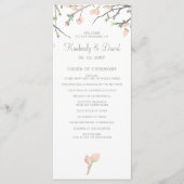 Blühende Blütenblütenhochzeiten Programm (Vorderseite)