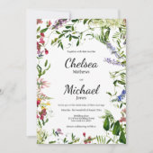 Blühende Blütenhochzeit Einladung (Vorderseite)