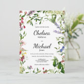 Blühende Blütenhochzeit Einladung (Stehend Vorderseite)