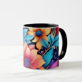 Blühende Blütenstrahlung Tasse (VorderseiteRechts)