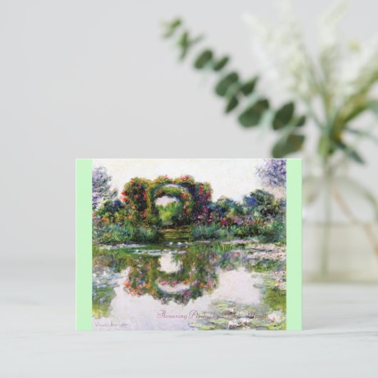 Blühende Bögen von Claude Monet Postkarte (Stehend Vorderseite)
