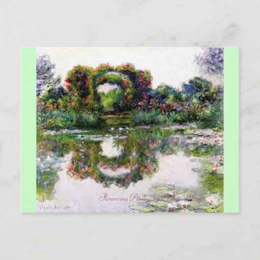 Blühende Bögen von Claude Monet Postkarte (Vorderseite)