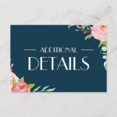 Blühende Botanicale | Angaben zur Hochzeit Begleitkarte (Vorderseite)