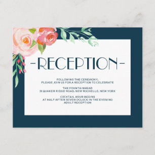 Blühende Botanicale Hochzeitskarte Begleitkarte