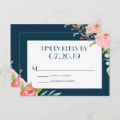 Blühende Botanicale | RSVP-Hochzeitkarte RSVP Karte (Vorne/Hinten)