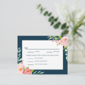 Blühende Botanicale | RSVP-Menü-Karte für Hochzeit RSVP Karte (Stehend Vorderseite)