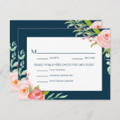 Blühende Botanicale | RSVP-Menü-Karte für Hochzeit RSVP Karte (Vorne/Hinten)