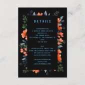 Blühende Botanicals Orange Blumenzehen Details Begleitkarte (Vorderseite)