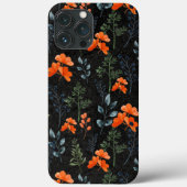 Blühende Botanicals Orange Grüne Branche Case-Mate iPhone Hülle (Rückseite)