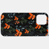 Blühende Botanicals Orange Grüne Branche Case-Mate iPhone Hülle (Rückseite (Horizontal))