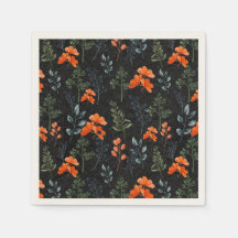 Blühende Botanicals Orange Grüne Branche