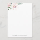 Blühende botanische Blüte Hochzeitskarte Begleitkarte (Rückseite)