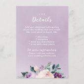 Blühende botanische Blütenhochzeit Begleitkarte (Vorderseite)