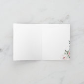 Blühende botanische Errötung der Aquarellblüte Dankeskarte (Innenseite)