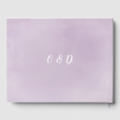 Blühende botanische Hochzeit mit lila Blumen Gästebuch (Rückseite)