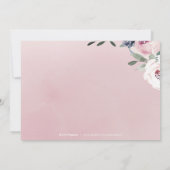 Blühende botanische Hochzeit mit süßem Duft Einladung (Rückseite)