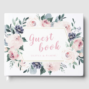 Blühende botanische Hochzeit mit süßem Duft Gästebuch