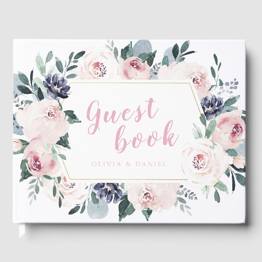 Blühende botanische Hochzeit mit süßem Duft Gästebuch (Vorderseite)