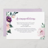 Blühende botanische lila Blumenunterkunft Begleitkarte (Vorne/Hinten)