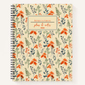 Blühende botanische Orangenblütenzweig Notizblock (Vorderseite)