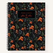 Blühende botanische Orangenblütenzweig Notizblock (Vorderseite)