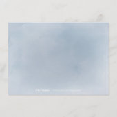 Blühende botanische staubblaue Blumenunterkünfte Begleitkarte (Rückseite)