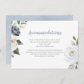 Blühende botanische staubblaue Blumenunterkünfte Begleitkarte (Vorne/Hinten)