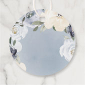 Blühende botanische staubblaue Blüte Vielen Dank Geschenkanhänger (Rückseite)