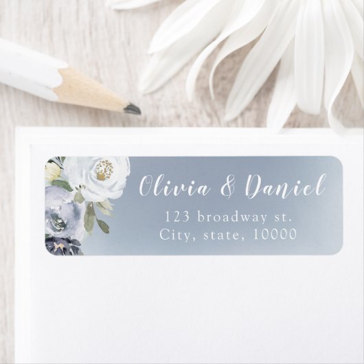 Blühende botanische staubblaue Rücksendeadresse (Insitu)