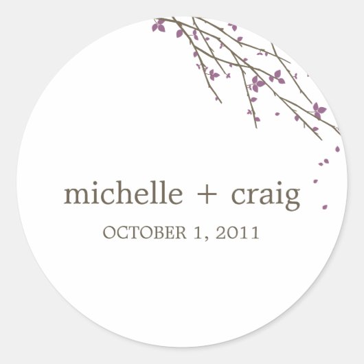 Blühende Branchen bevorzugen Sticker - Pflaume (Vorderseite)