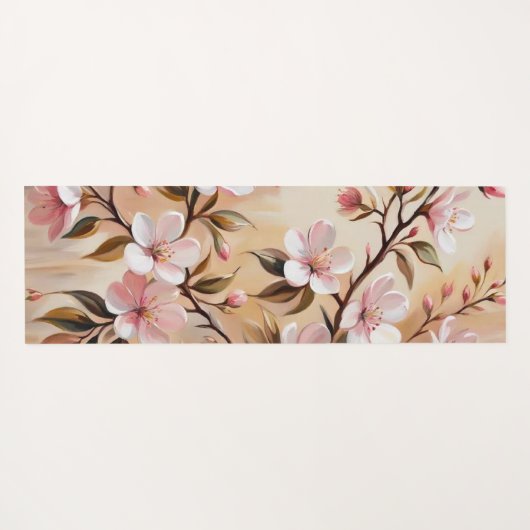 Blühende Branchentücher Yogamatte (Rückseite (Horizontal))