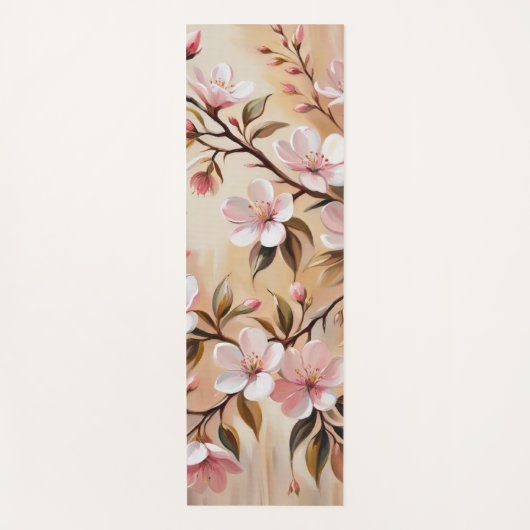 Blühende Branchentücher Yogamatte (Vorderseite)