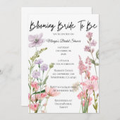 Blühende Braut Einladung (Vorne/Hinten)