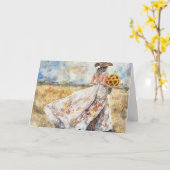 Blühende Braut feiert Liebe und Freude Karte (Gelbe Blume)