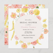 Blühende Brautdusche Einladung (Vorne/Hinten)