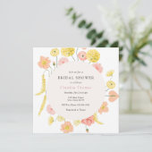 Blühende Brautdusche Einladung (Stehend Vorderseite)