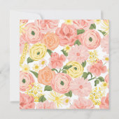 Blühende Brautdusche Einladung (Rückseite)