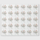 Blühende Buch Botanische Linienkunst Geschenkpapier (Flach)