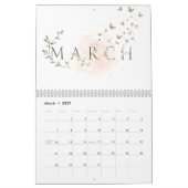 Blühende Buch Botanische Linienkunst Kalender (Mär 2027)