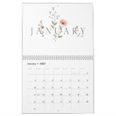 Blühende Buch Botanische Linienkunst Kalender (Jan 2027)