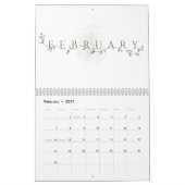 Blühende Buch Botanische Linienkunst Kalender (Feb 2027)