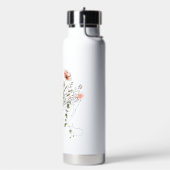 Blühende Buch Botanische Linienkunst Trinkflasche (Links)