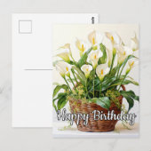 Blühende Calla-Lilien-Blumen Postkarte (Vorne/Hinten)