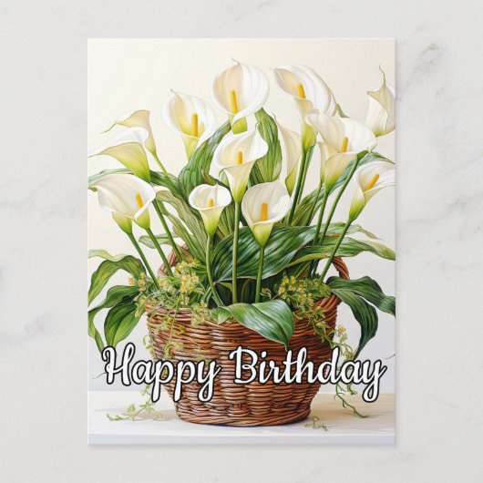 Blühende Calla-Lilien-Blumen Postkarte (Vorderseite)