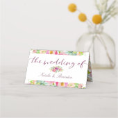 Blühende Chic-Blumensitze Hochzeitsstimmung Tischn Platzkarte (Rückseite)