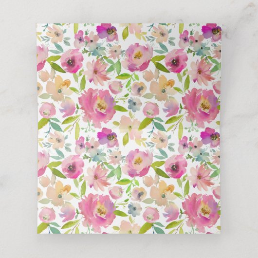 Blühende Chic-Blumensitze Hochzeitsstimmung Tischn Platzkarte (Innenseite Aufgefaltet)