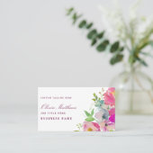 Blühende Chic Blush Pink Floral Wasserfarbe Sozial Visitenkarte (Stehend Vorderseite)