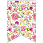 Blühende Chic-Blütenbrille als Brautparty Wimpelkette (Erste Fahne)