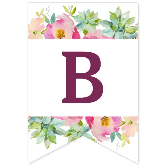 Blühende Chic-Blütenbrille als Brautparty Wimpelkette (Dritte Fahne)